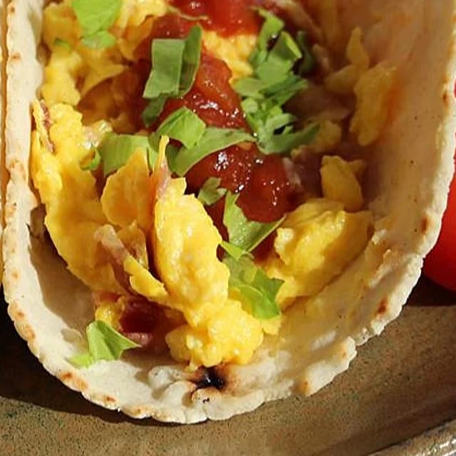 Grilled Ham & Egg Taco.