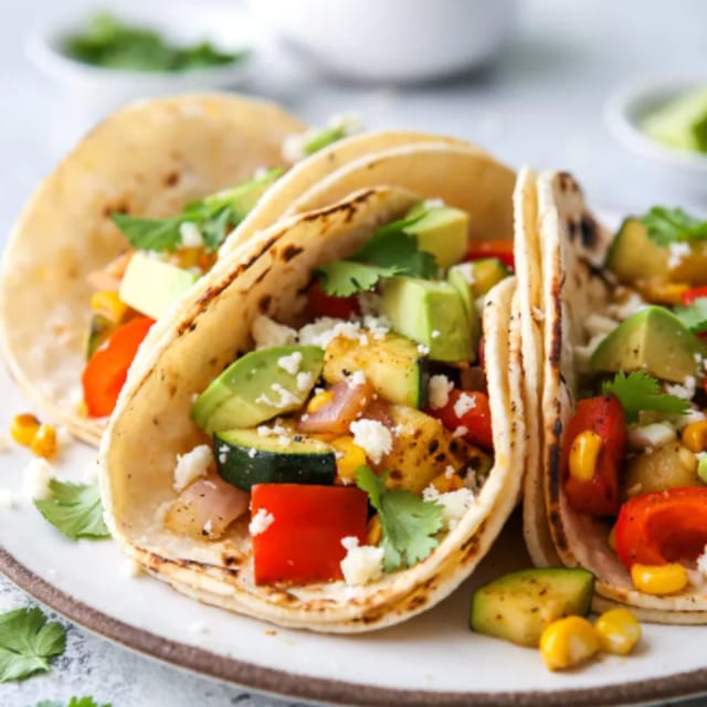 Grilled Veggies & Egg Taco.