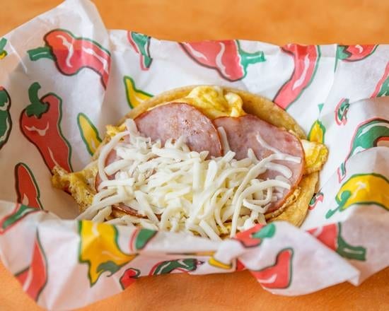 Grilled Ham and Egg Taco.